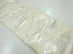 アンティーク　雲に花古典柄模様織出し袋帯（材料）